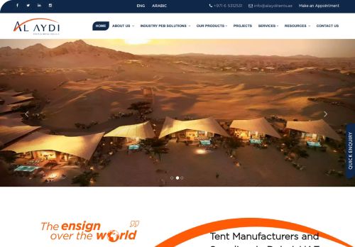 لقطة شاشة لموقع Al Aydi Tents UAE
بتاريخ 05/11/2021
بواسطة دليل مواقع سكوزمى