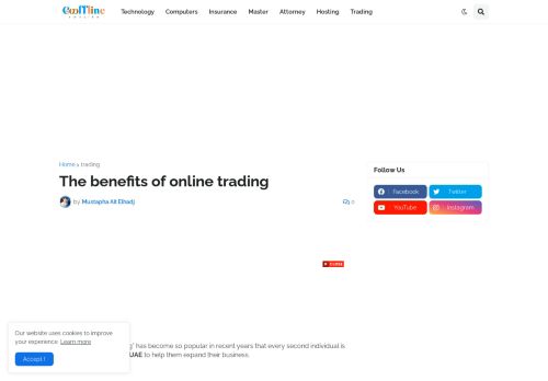 لقطة شاشة لموقع Determine the Benefits of Online Trading in Excellent Detail
بتاريخ 03/12/2021
بواسطة دليل مواقع سكوزمى