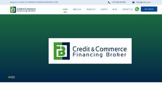 لقطة شاشة لموقع Credit & Commerce Financing Broker
بتاريخ 12/03/2020
بواسطة دليل مواقع سكوزمى